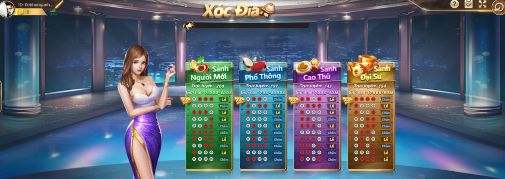 Sảnh game xóc đĩa bongvip