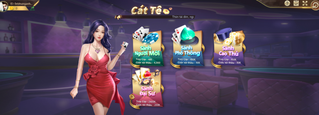 Sảnh game bài cát tê bongvip