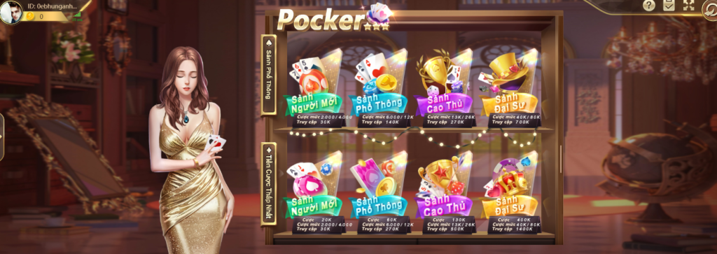 Sảnh game bài poker bongvip